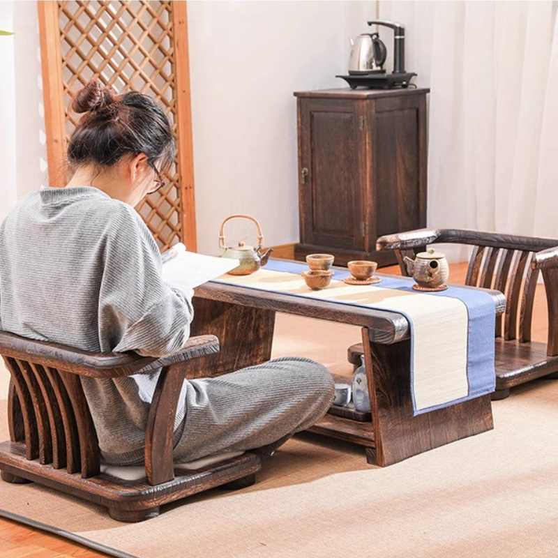 Coffee Tea Room - Foldable Tatami Table Solid Wood Japanese