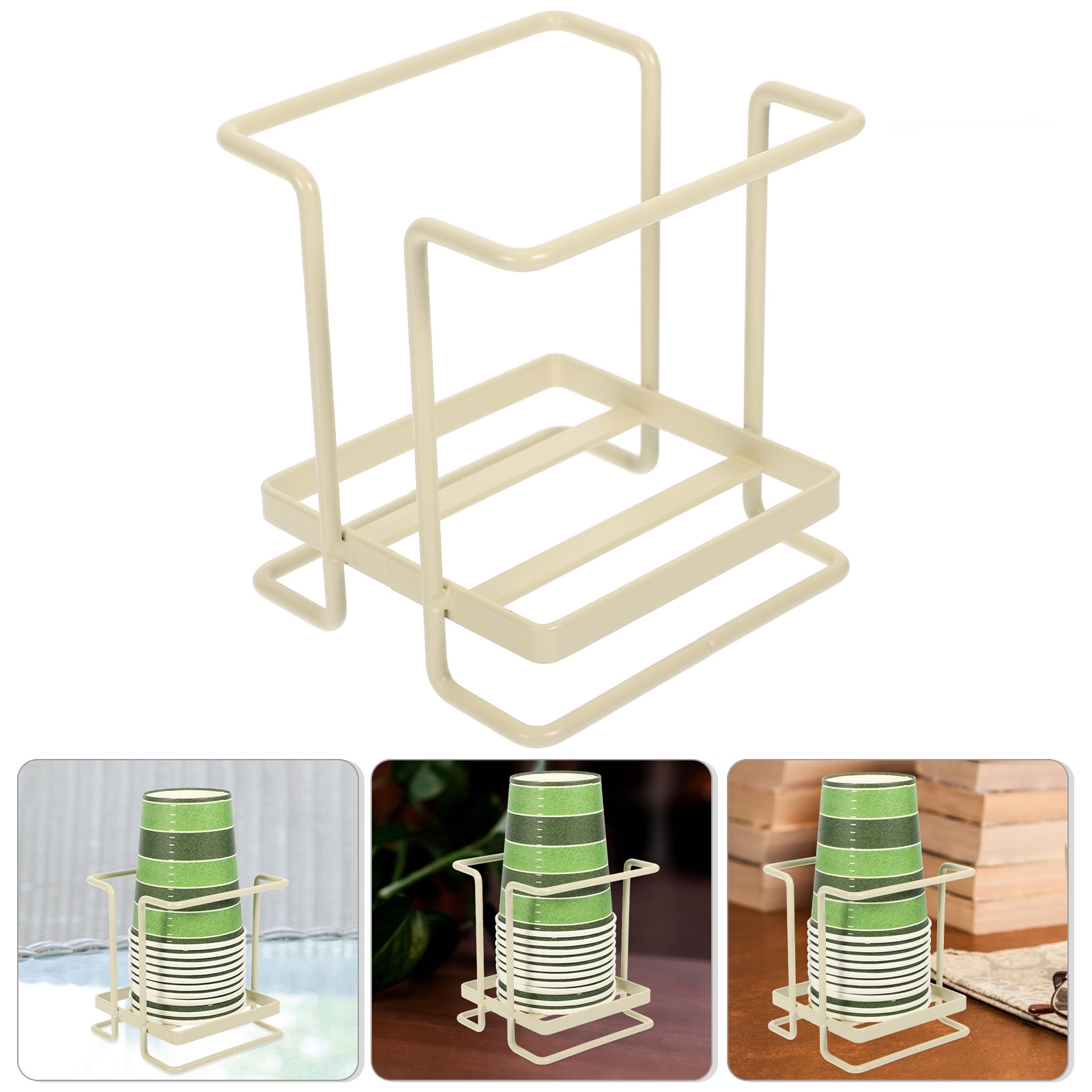 Coffee Tea With Milk - Space Saving Iron Paper Cup Holder