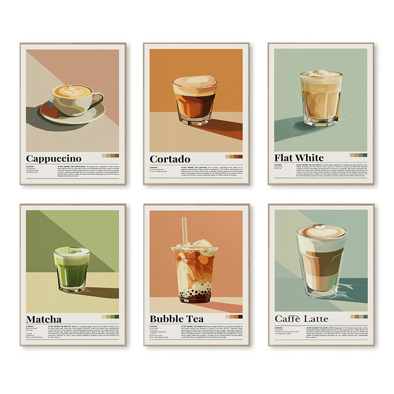 Vintage Coffee Beverage Poster - Coffee And Tea Lyrics avis et prix