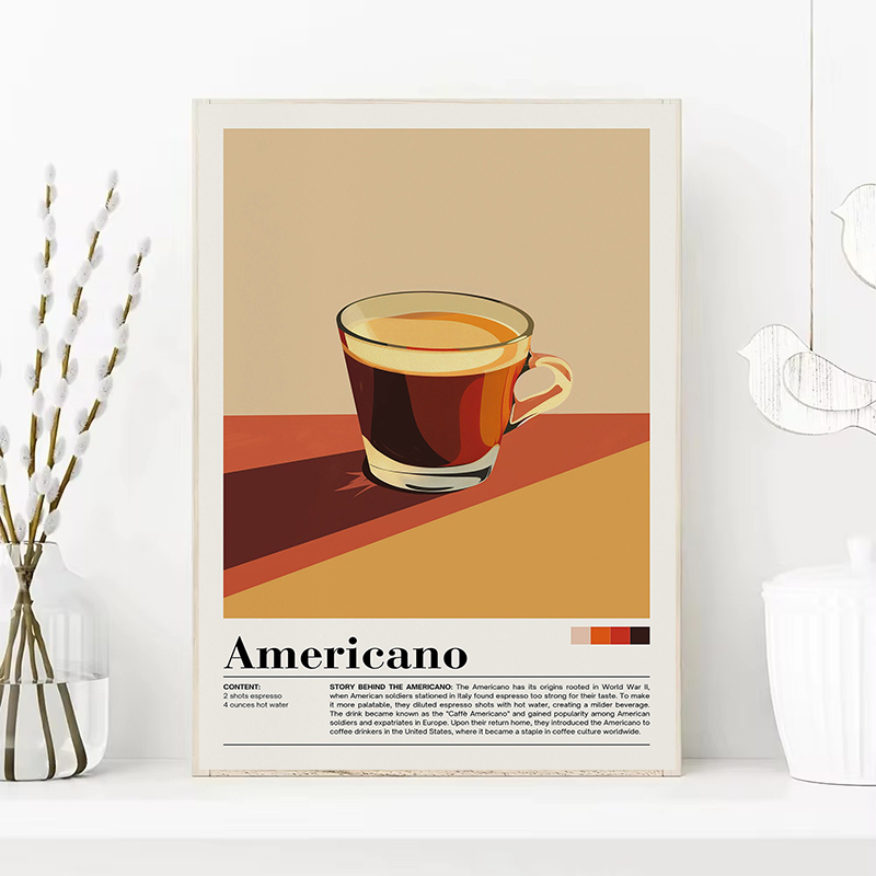 Vintage Coffee Beverage Poster - Coffee And Tea Lyrics avis et prix