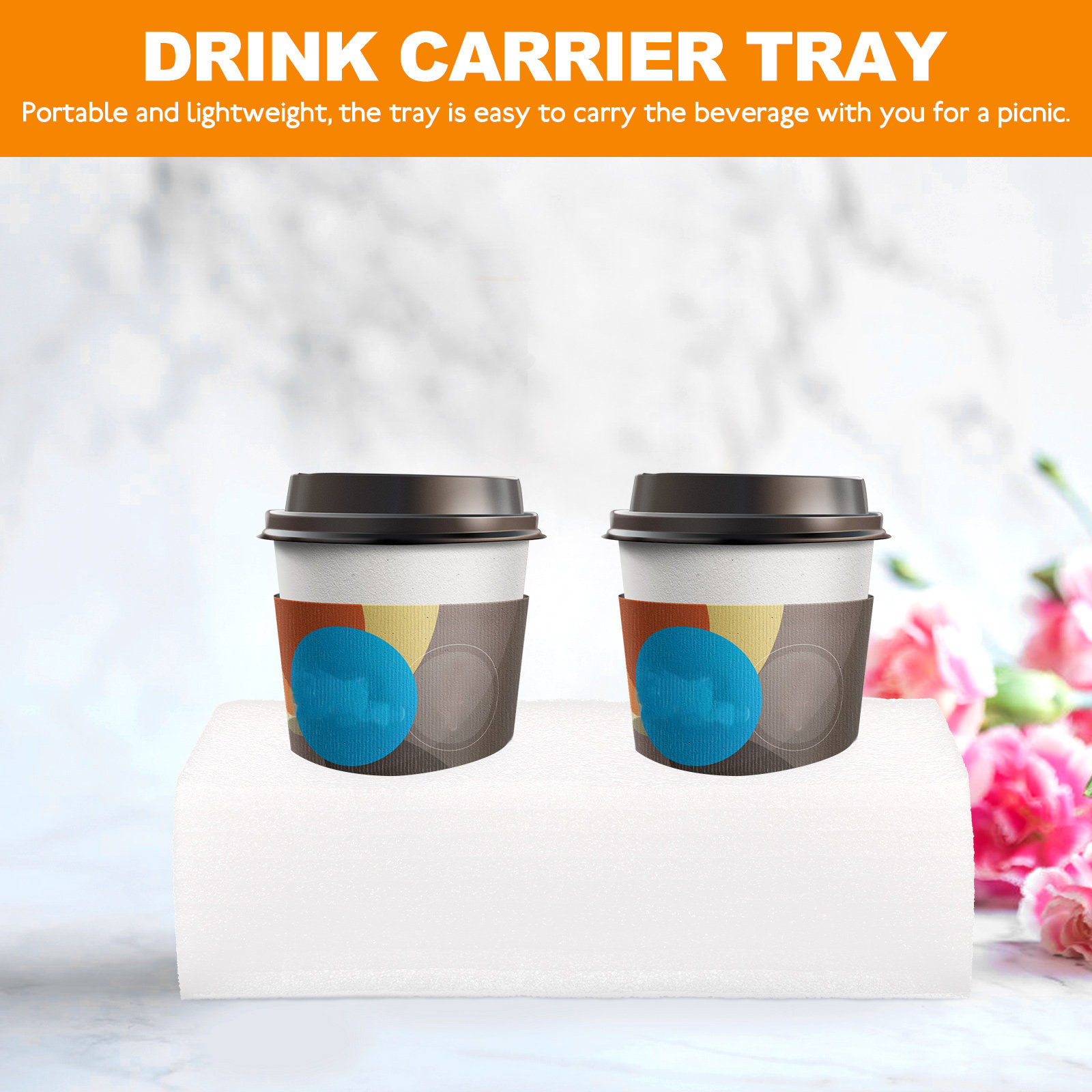 2Pcs Drink Carrier Tray Multi- - Coffee Tea With Milk avis et prix
