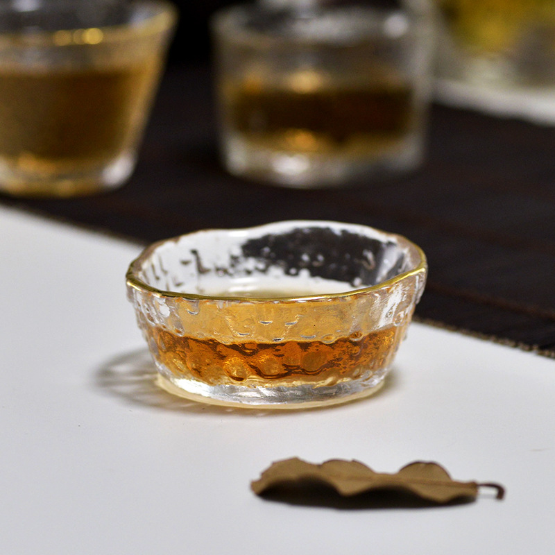 Gold Glass Tea Cup with Gold R - Coffee Tea Green avis et prix