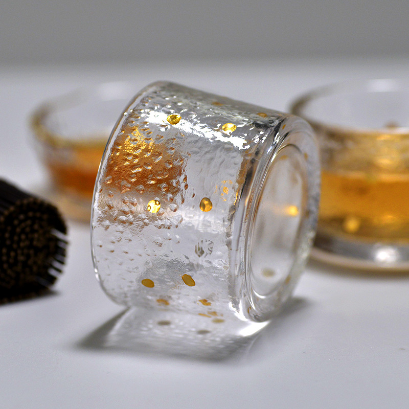 Gold Glass Tea Cup with Gold R - Coffee Tea Green avis et prix