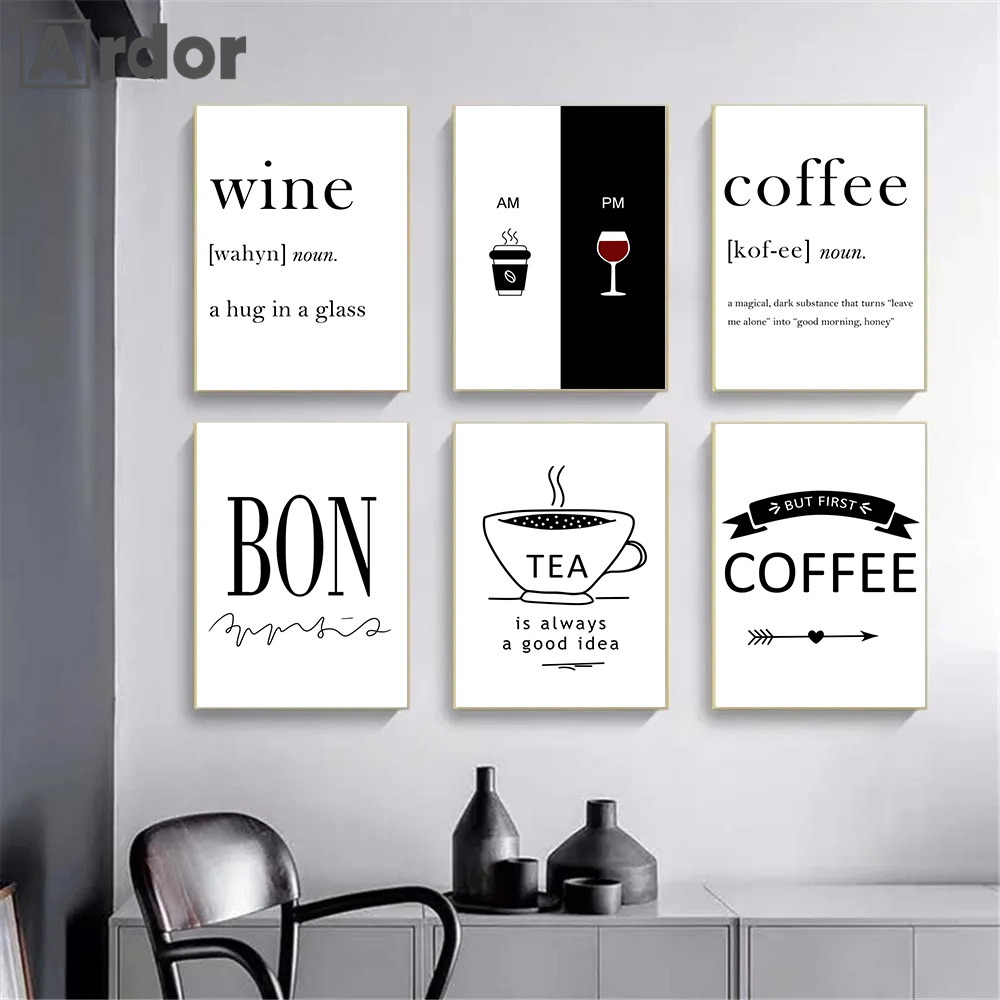 Wine Coffee Quotes Painting Po - Coffee And Tea Lyrics avis et prix