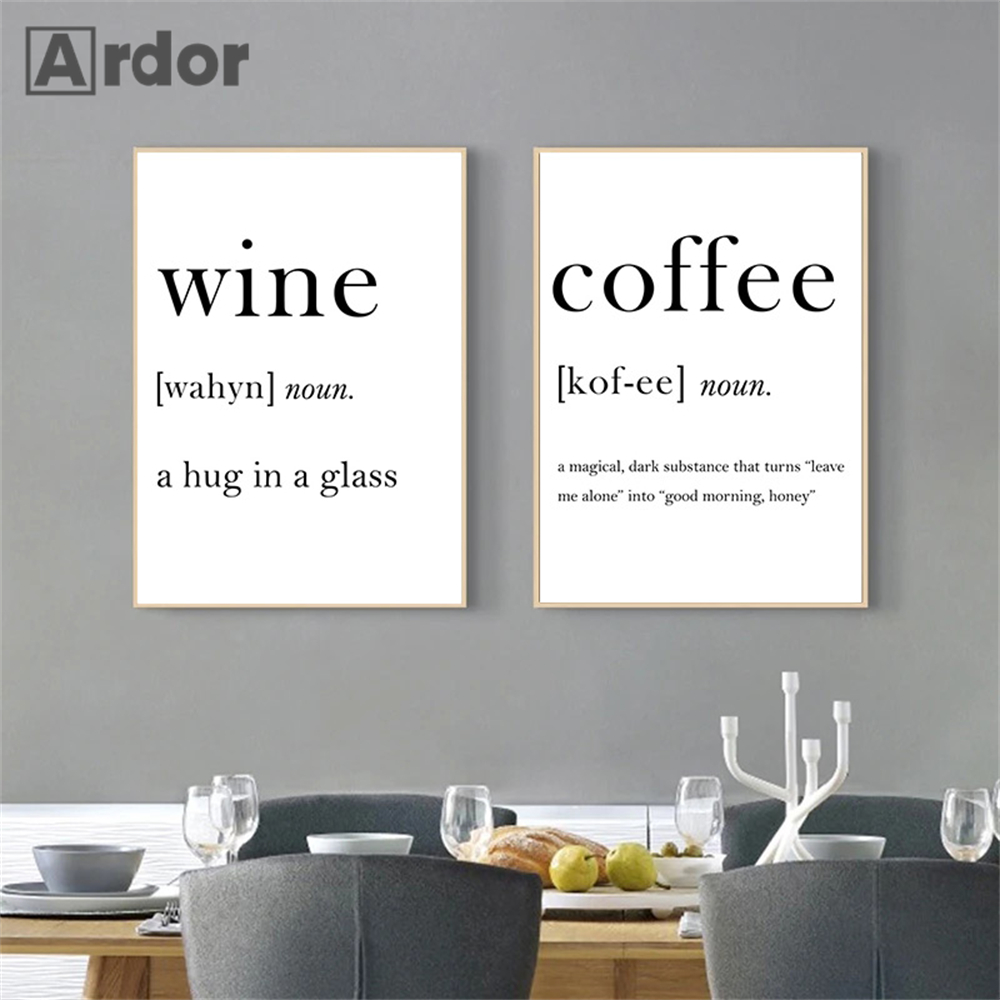 Wine Coffee Quotes Painting Po - Coffee And Tea Lyrics avis et prix