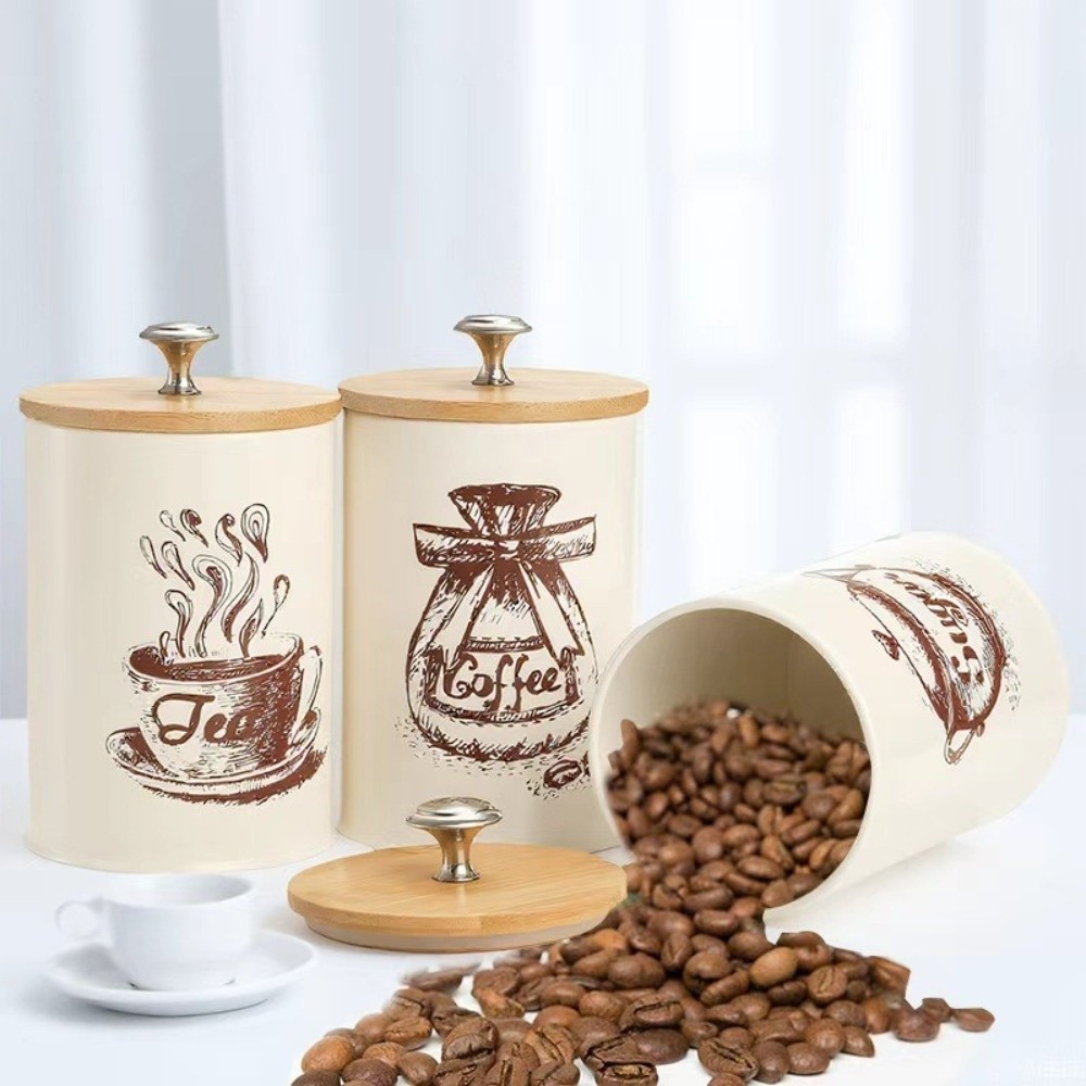 3pcs Metal Coffee Canister Set - Coffee Tea Green avis et prix