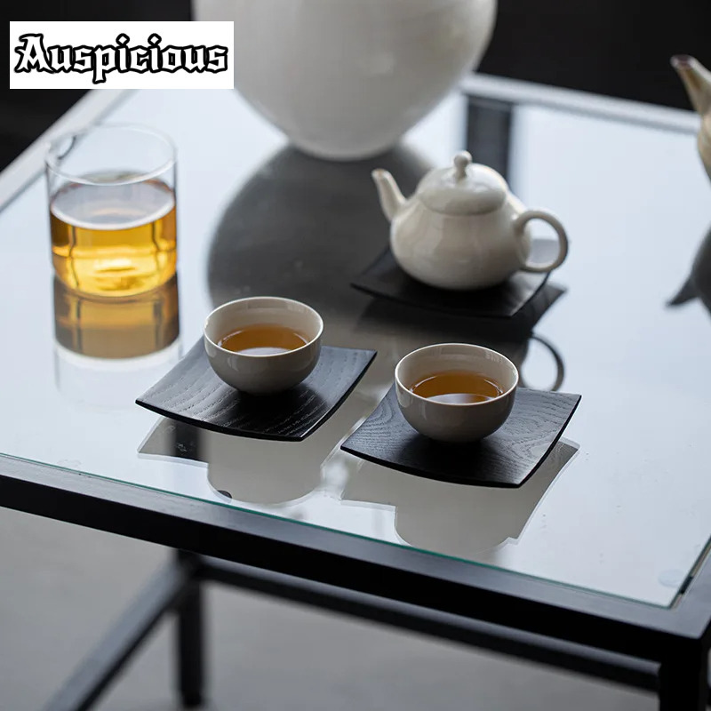 2pc/set Retro Solid Wood Coast - Coffee Tea Stand avis et prix