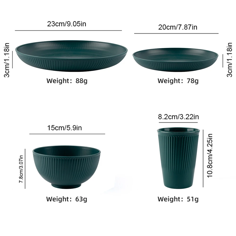 6Pcs Green Washable Wheat Stra - Coffee Tea Green avis et prix