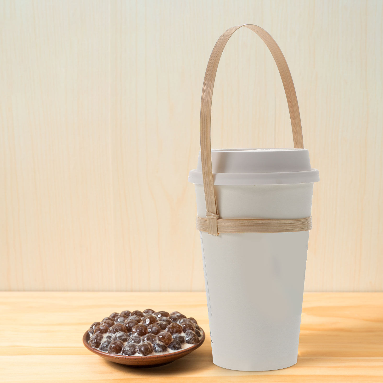 10Pcs Bamboo Drink Carrier Cof - Coffee Tea With Milk avis et prix