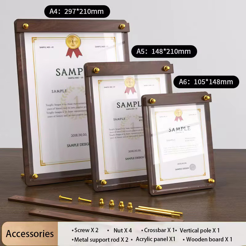 Custom A4/A5 Acrylic Wood Grai - Coffee Tea Stand avis et prix