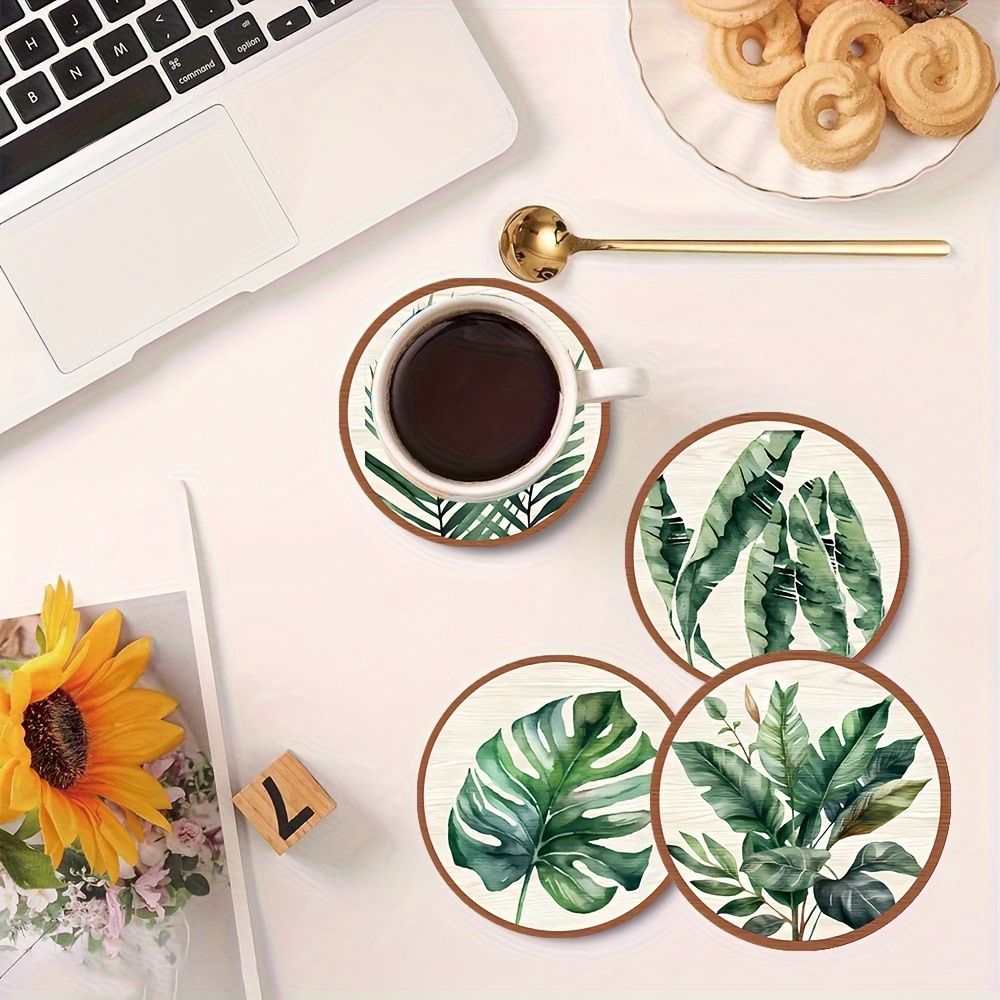 2D Flat 5pcs Tropical Plant gr - Coffee Tea Green avis et prix