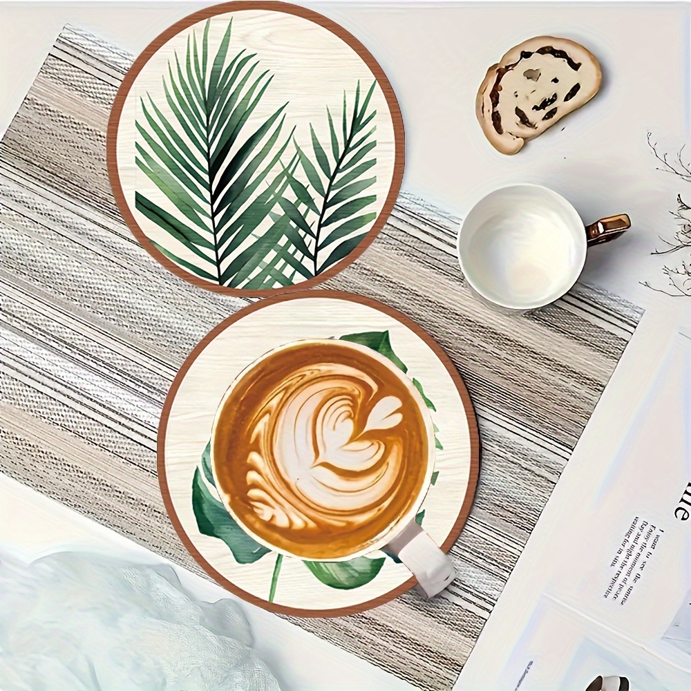 2D Flat 5pcs Tropical Plant gr - Coffee Tea Green avis et prix
