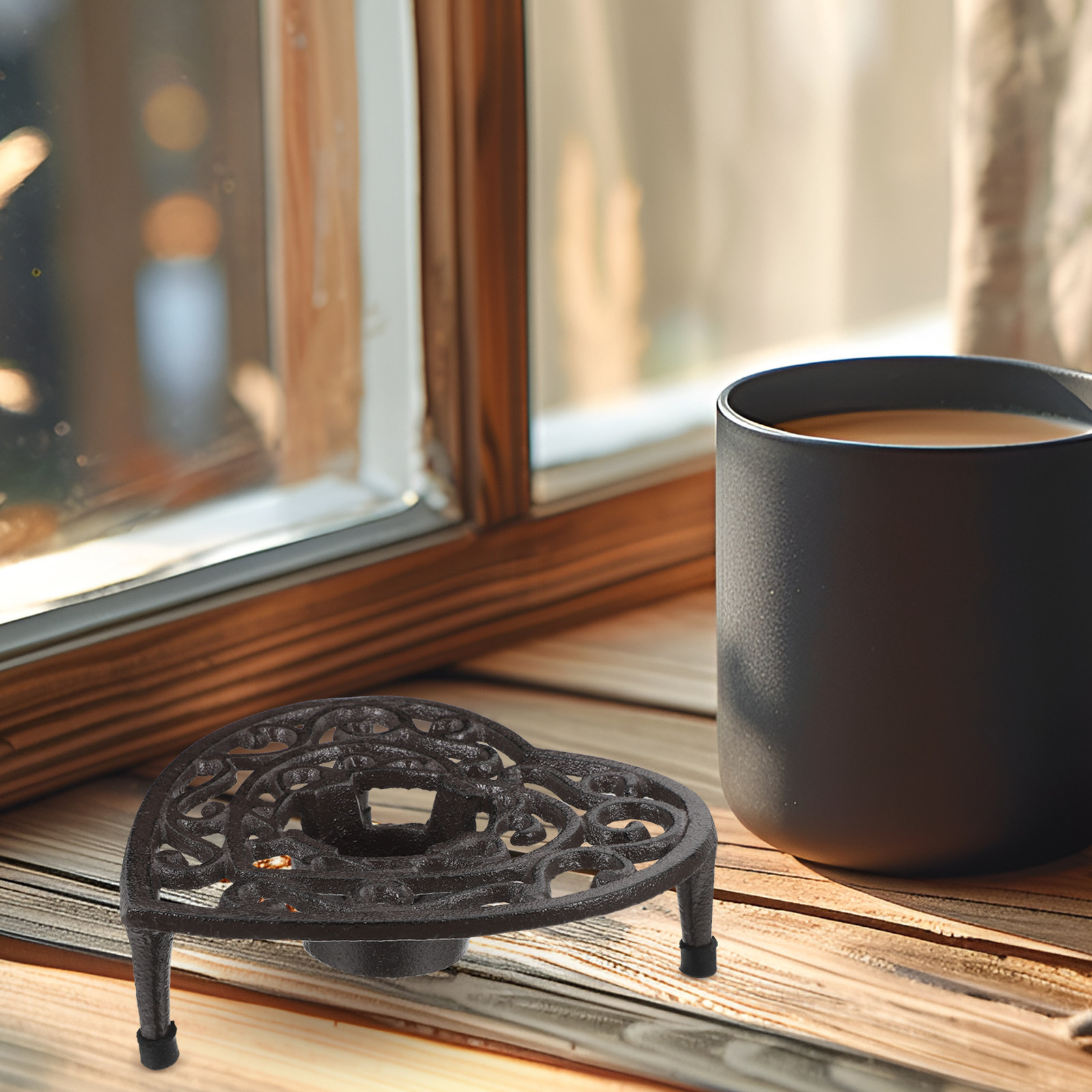 Stylish Cast Iron Teapot Warme - Coffee Tea Stand avis et prix