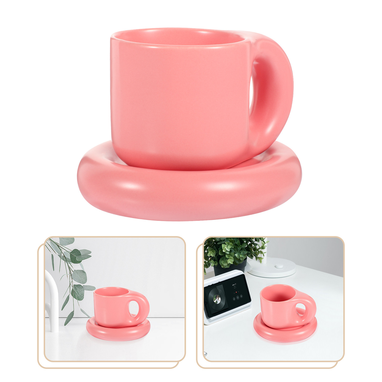 Ceramic Coffee Cup Set with Sa - Coffee Tea Hot avis et prix