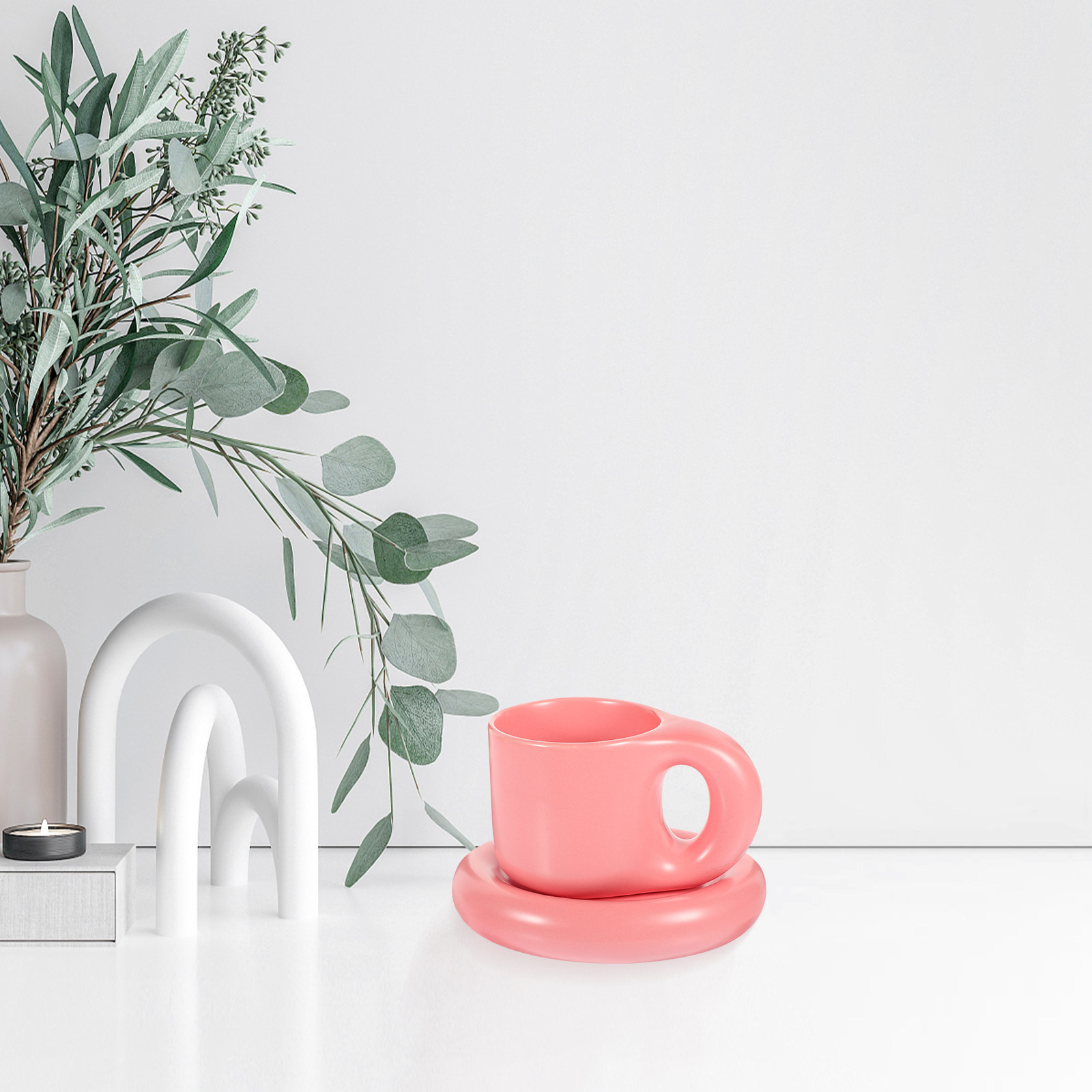 Ceramic Coffee Cup Set with Sa - Coffee Tea Hot avis et prix