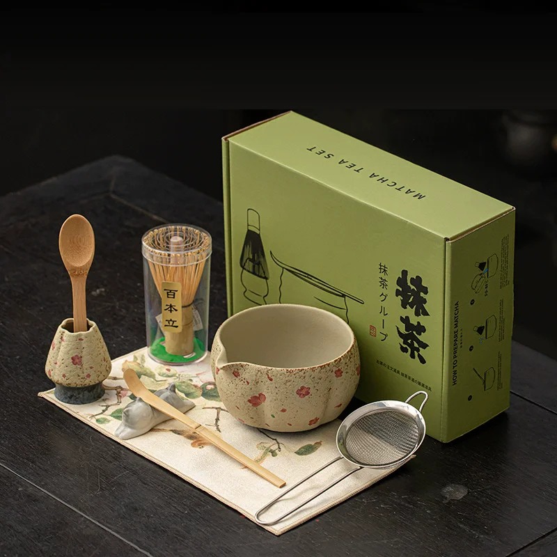 8PCS Japanese Flint red Matcha - Matcha Whisk Set avis et prix