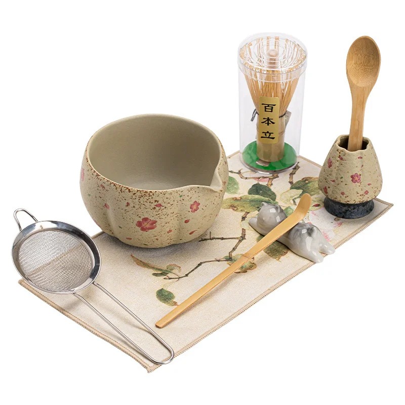 8PCS Japanese Flint red Matcha - Matcha Whisk Set avis et prix