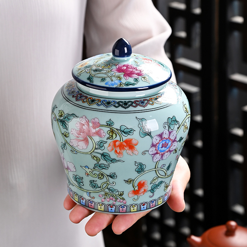 Ceramic tea jar Enamel General - Coffee Tea Green avis et prix