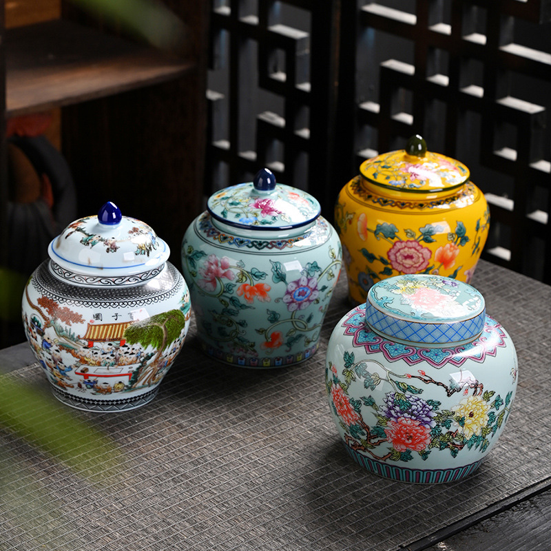 Ceramic tea jar Enamel General - Coffee Tea Green avis et prix