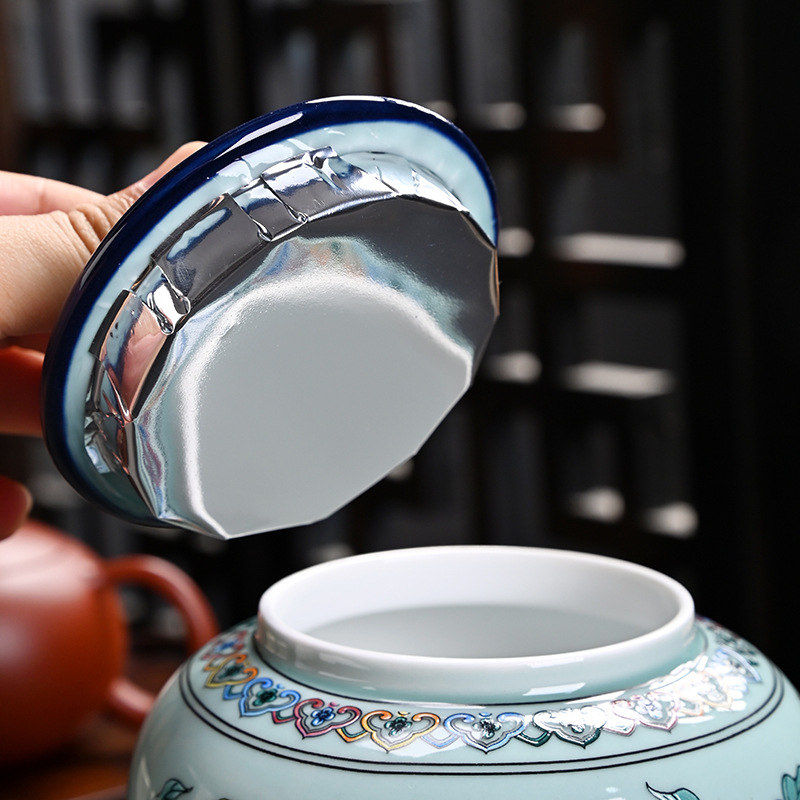 Ceramic tea jar Enamel General - Coffee Tea Green avis et prix