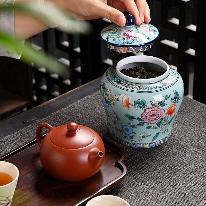 Ceramic tea jar Enamel General - Coffee Tea Green avis et prix