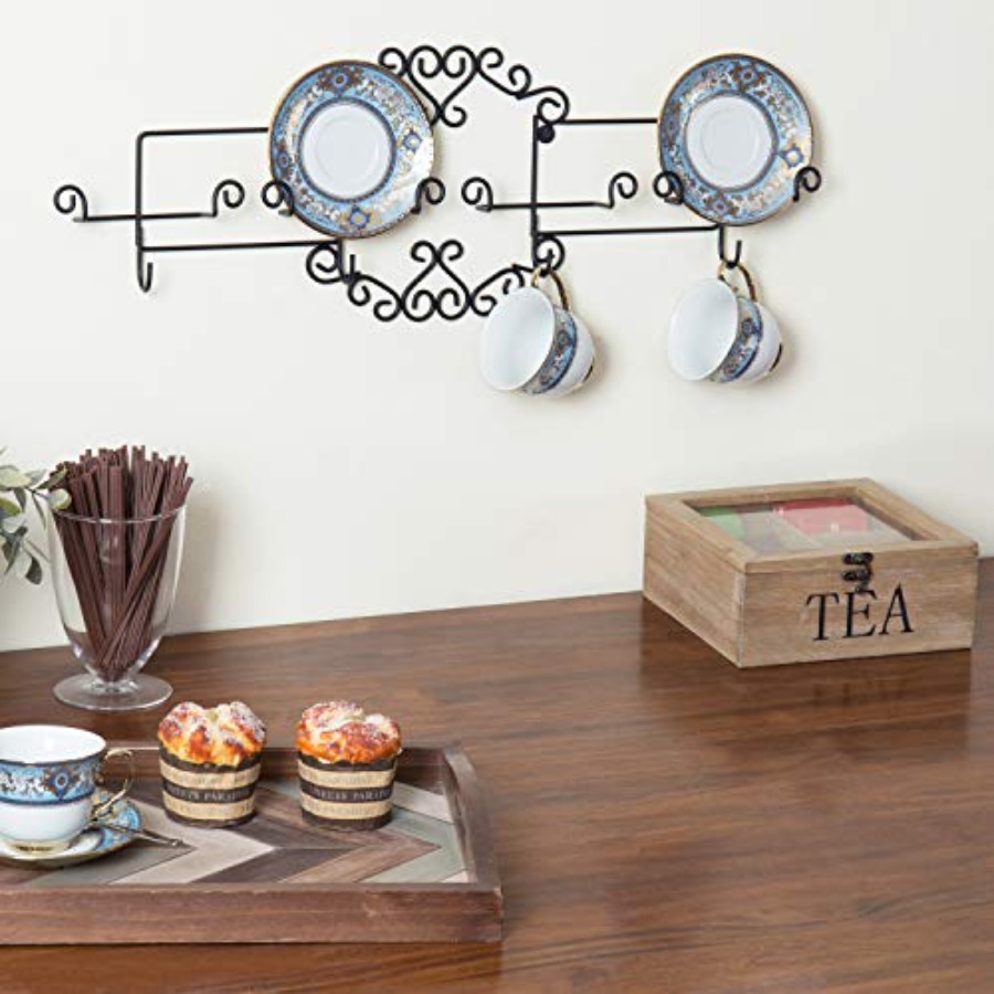 Vintage Scrollwork Black Metal - Tea Coffee Set Up avis et prix