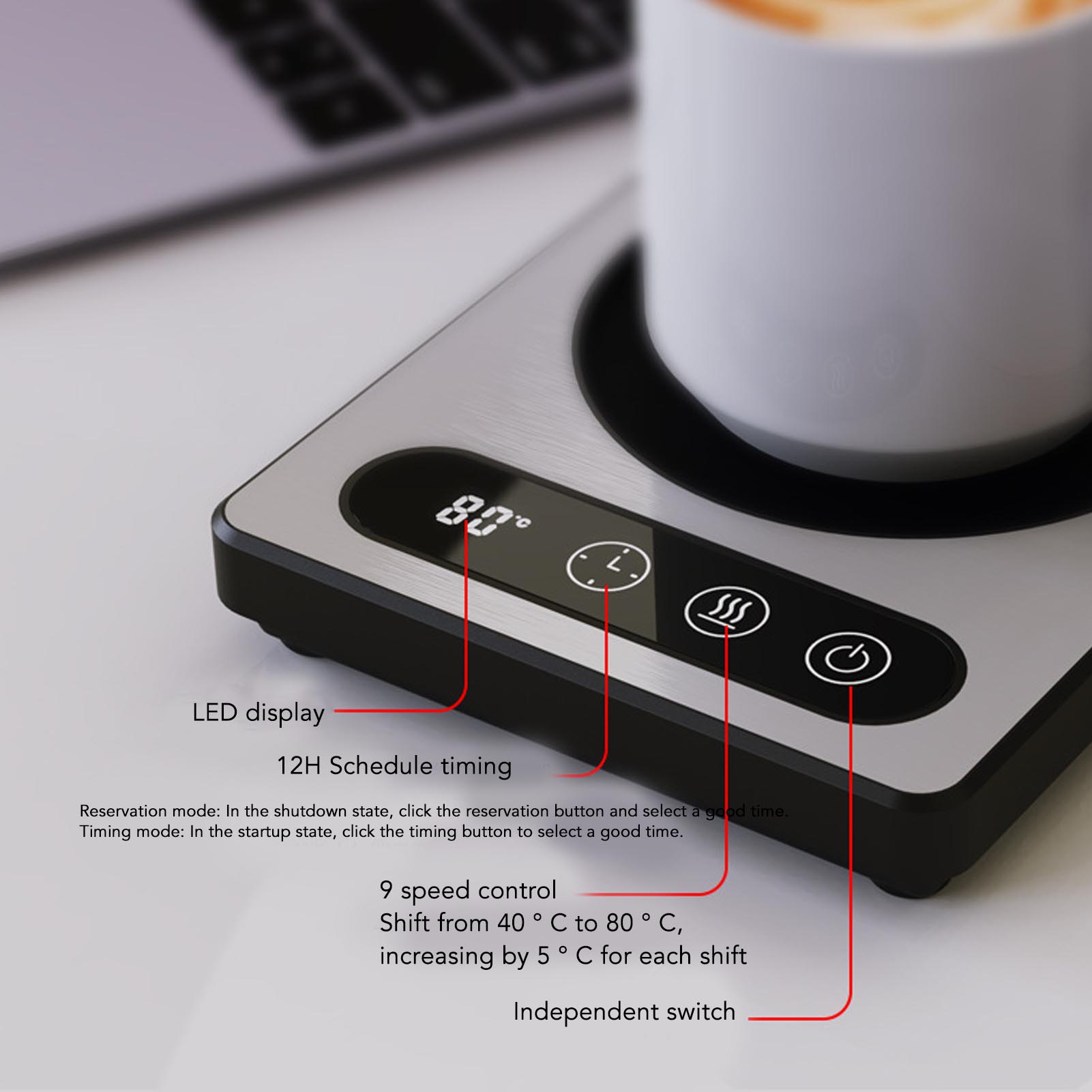 36W Coffee Cup Heater Touch Co - Coffee Tea Hot avis et prix