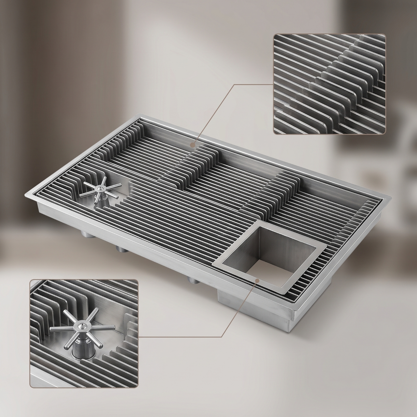 Sleek Recessed Stainless Steel - Tea Coffee Set Up avis et prix
