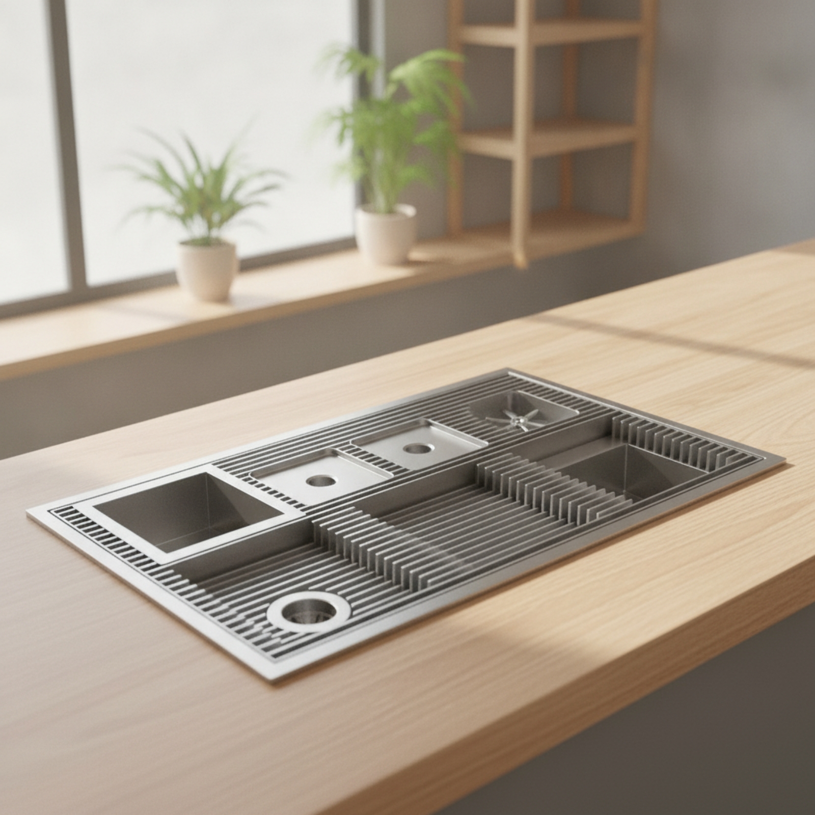 Sleek Recessed Stainless Steel - Tea Coffee Set Up avis et prix