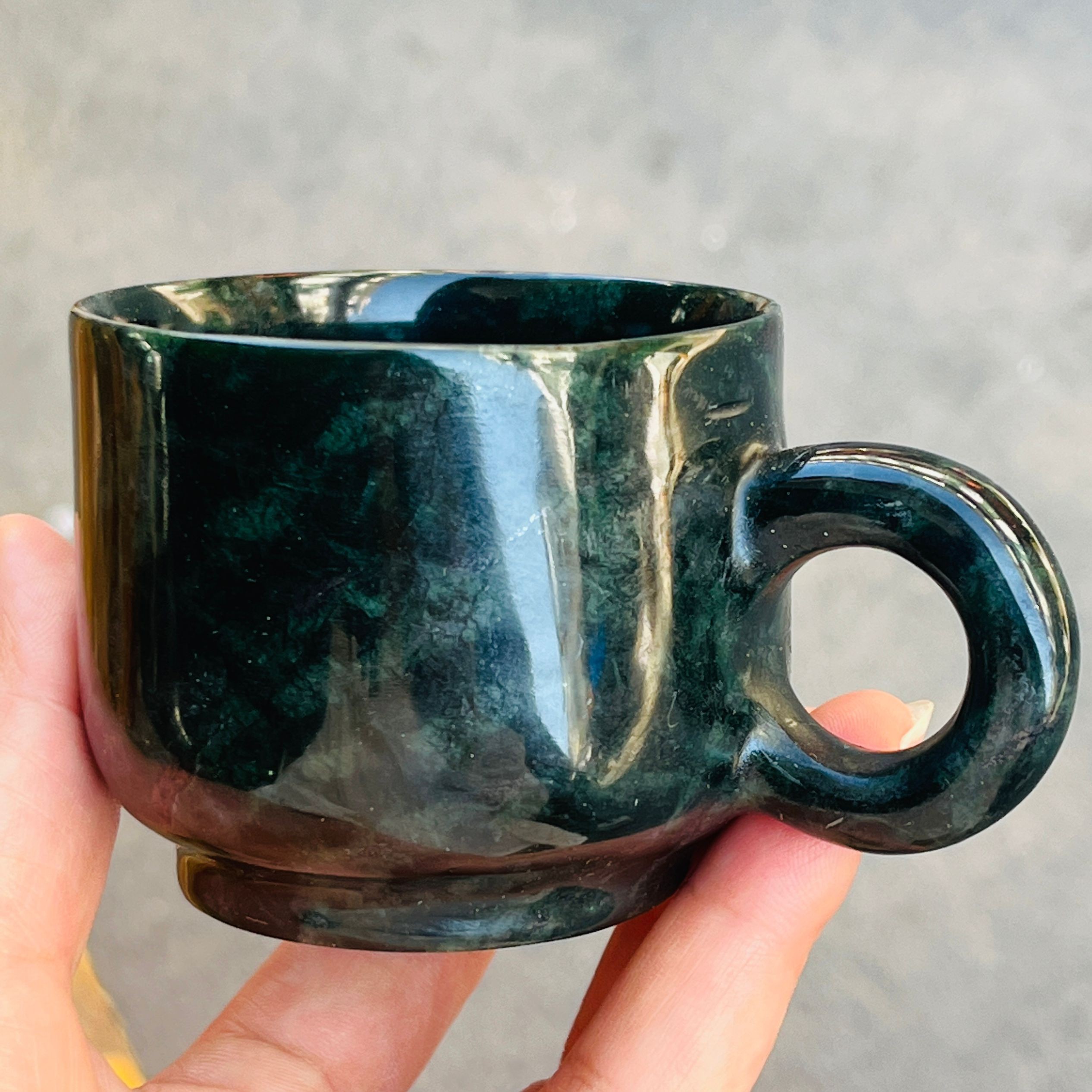 Medicine King Stone Teacup Han - Coffee Tea Green avis et prix